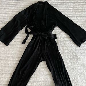 Black Jumpsuit, BCBGMaxazria, loose sleeve fit.